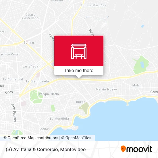 Mapa de (S) Av. Italia & Comercio