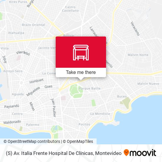 (S) Av. Italia Frente Hospital De Clínicas map