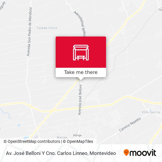 Av. José Belloni Y Cno. Carlos Linneo map