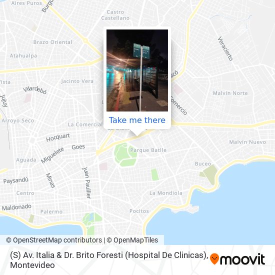 (S) Av. Italia & Dr. Brito Foresti (Hospital De Clinicas) map