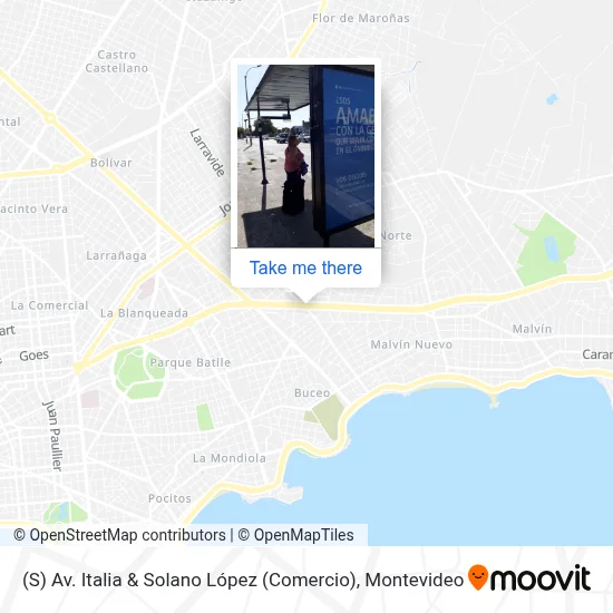 (S) Av. Italia & Solano López (Comercio) map