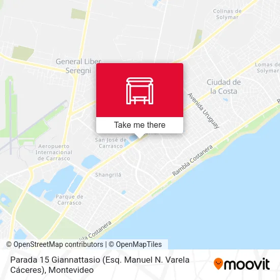 Mapa de Parada 15 Giannattasio (Esq. Manuel N. Varela Cáceres)