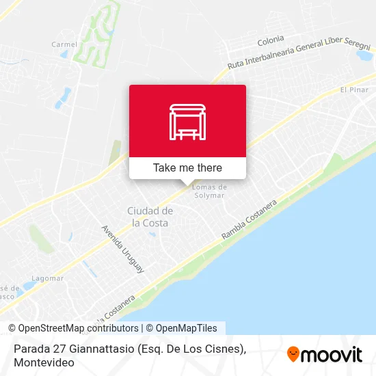 Mapa de Parada 27 Giannattasio (Esq. De Los Cisnes)