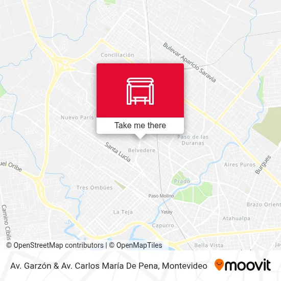 Av. Garzón & Av. Carlos María De Pena map