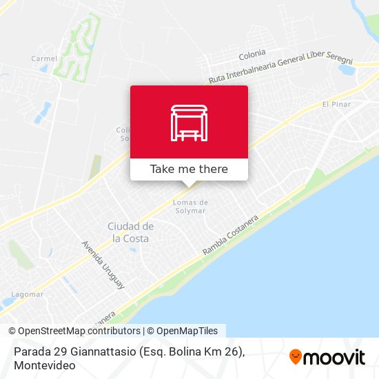 Parada 29 Giannattasio (Esq. Bolina Km 26) map