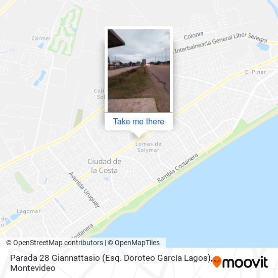 Mapa de Parada 28 Giannattasio (Esq. Doroteo García Lagos)