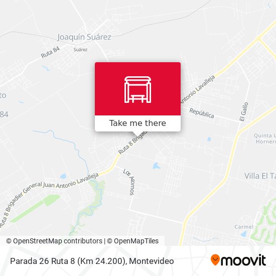 Parada 26 Ruta 8 (Km 24.200) map