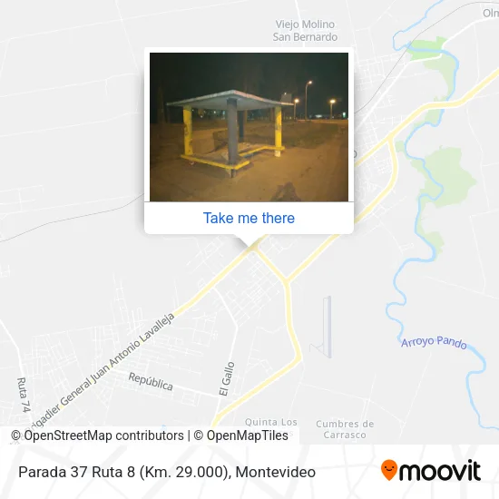 Parada 37 Ruta 8 (Km. 29.000) map