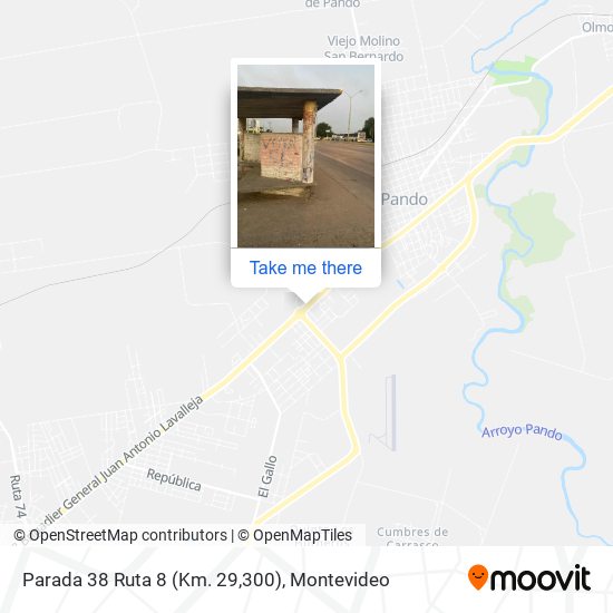 Parada 38 Ruta 8 (Km. 29,300) map
