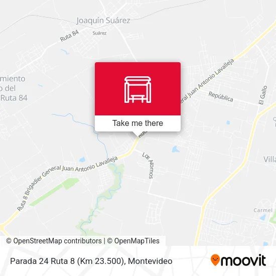 Mapa de Parada 24 Ruta 8 (Km 23.500)