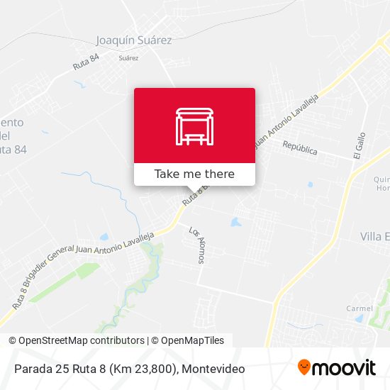 Parada 25 Ruta 8 (Km 23,800) map