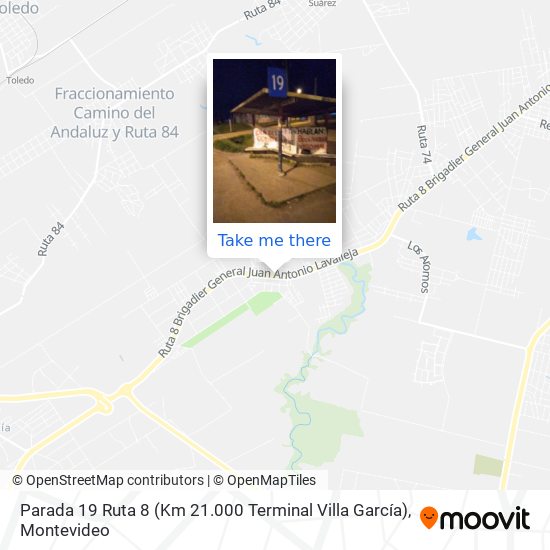 Parada 19 Ruta 8 (Km 21.000 Terminal Villa García) map