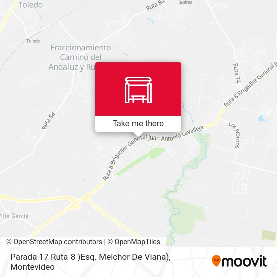 Parada 17 Ruta 8 )Esq. Melchor De Viana) map