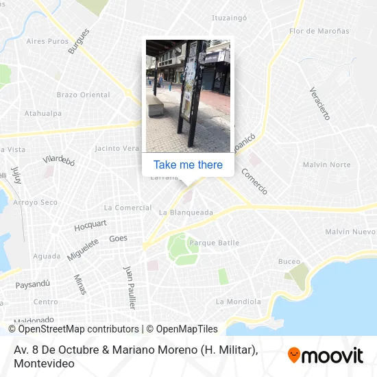 Mapa de Av. 8 De Octubre & Mariano Moreno (H. Militar)