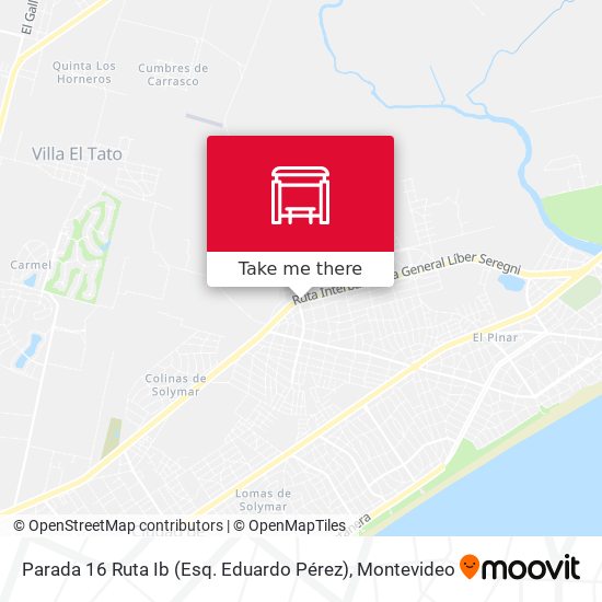 Mapa de Parada 16 Ruta Ib (Esq. Eduardo Pérez)