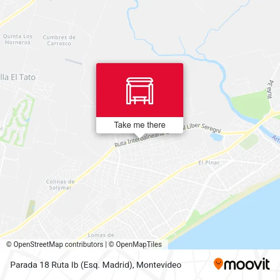Mapa de Parada 18 Ruta Ib (Esq. Madrid)