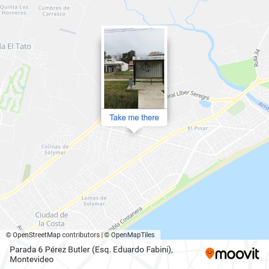 Mapa de Parada 6 Pérez Butler (Esq. Eduardo Fabini)