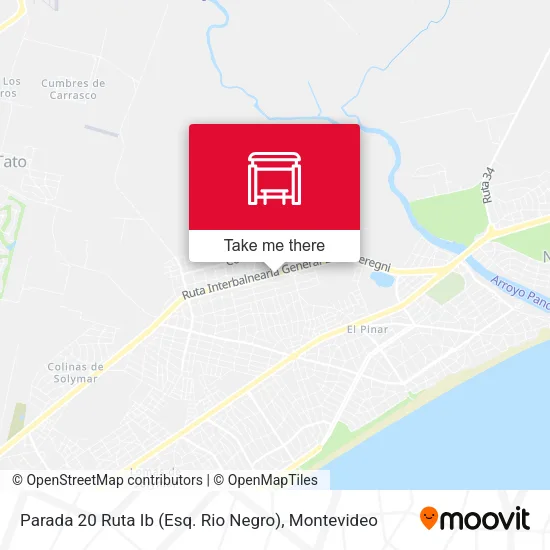 Mapa de Parada 20 Ruta Ib  (Esq. Rio Negro)