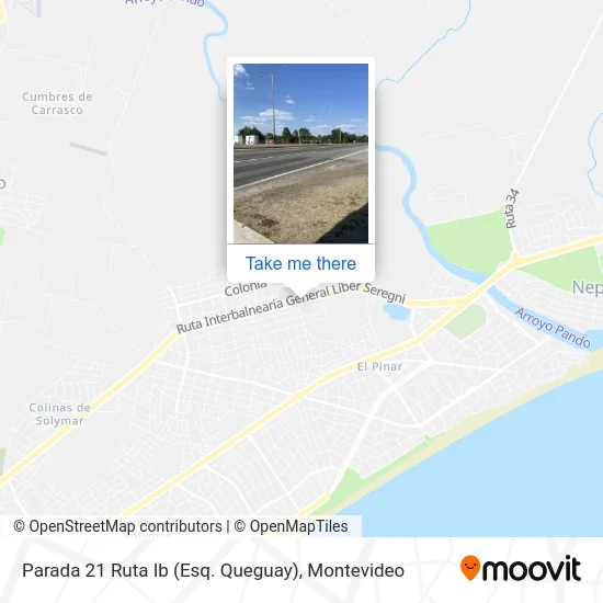 Parada 21 Ruta Ib  (Esq. Queguay) map