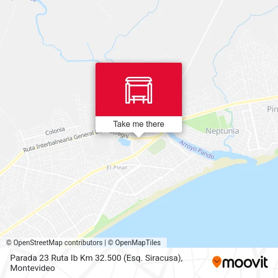 Mapa de Parada 23 Ruta Ib Km 32.500 (Esq. Siracusa)