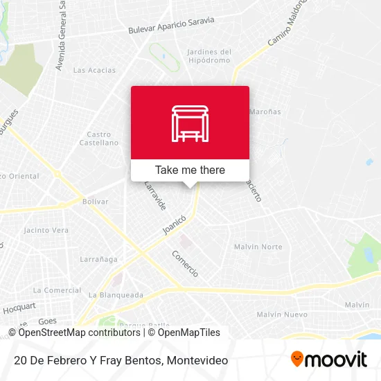 20 De Febrero Y Fray Bentos map