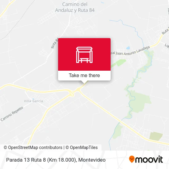 Mapa de Parada 13 Ruta 8 (Km 18.000)