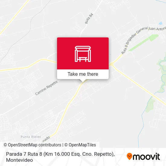 Parada 7 Ruta 8 (Km 16.000 Esq. Cno. Repetto) map