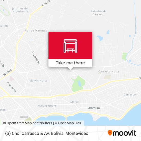 (S) Cno. Carrasco & Av. Bolivia map
