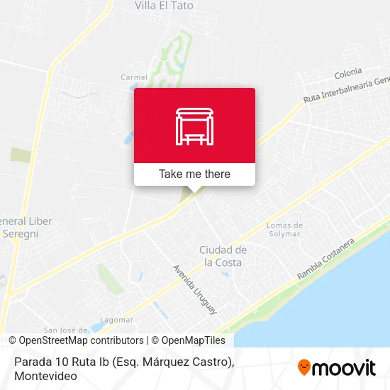 Mapa de Parada 10 Ruta Ib (Esq. Márquez Castro)