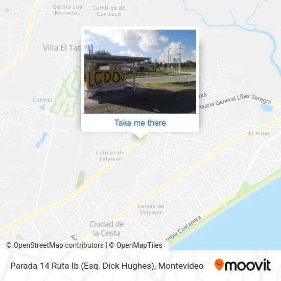 Parada 14 Ruta Ib (Esq. Dick Hughes) map