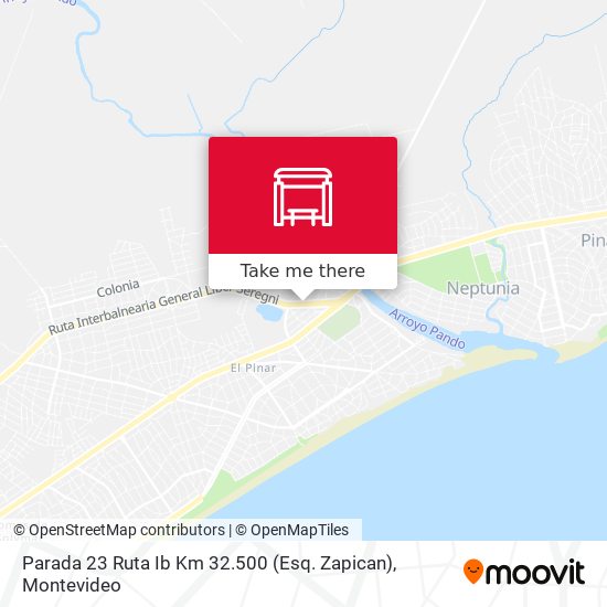 Mapa de Parada 23 Ruta Ib Km 32.500 (Esq. Zapican)