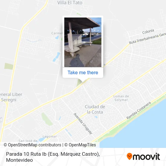 Mapa de Parada 10 Ruta Ib (Esq. Márquez Castro)