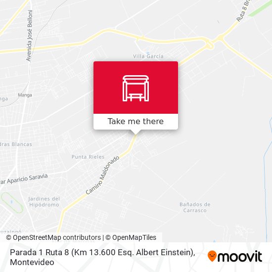 Parada 1 Ruta 8 (Km 13.600 Esq. Albert Einstein) map