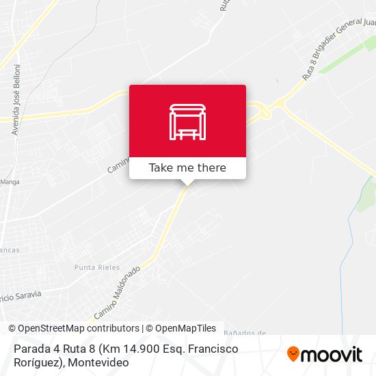 Parada 4 Ruta 8 (Km 14.900 Esq. Francisco Roríguez) map