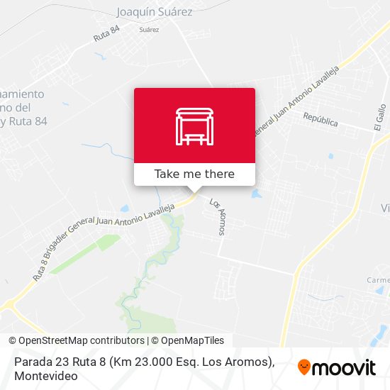 Mapa de Parada 23 Ruta 8 (Km 23.000 Esq. Los Aromos)