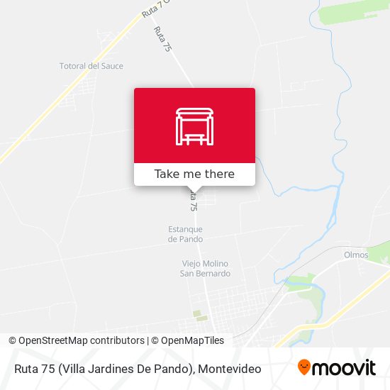 Ruta 75 (Villa Jardines De Pando) map