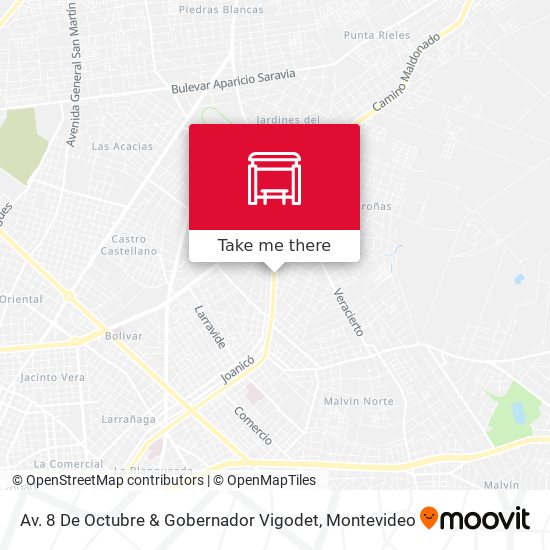 Av. 8 De Octubre & Gobernador Vigodet map