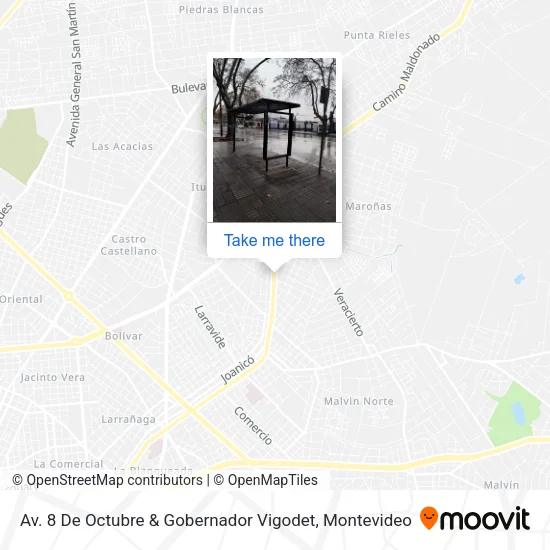 Mapa de Av. 8 De Octubre & Gobernador Vigodet