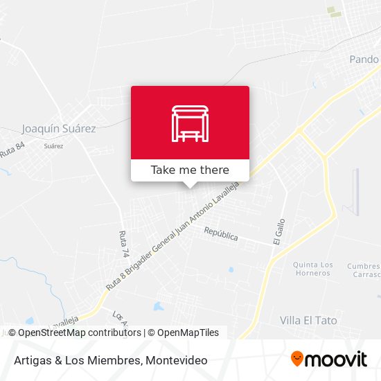 Artigas & Los Miembres map