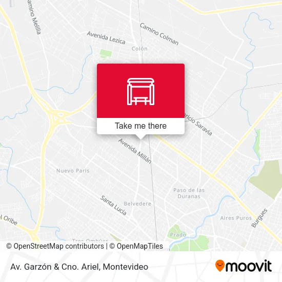 Mapa de Av. Garzón & Cno. Ariel