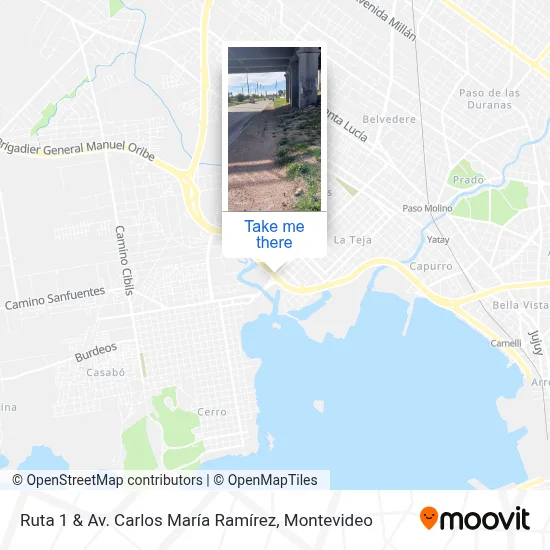 Ruta 1 & Av. Carlos María Ramírez map