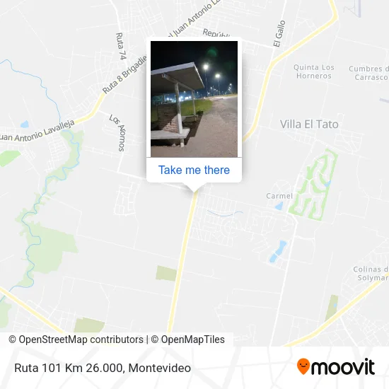 Mapa de Ruta 101 Km 26.000