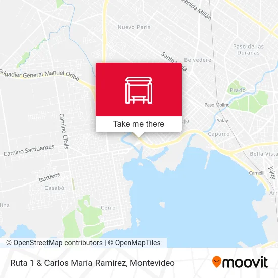 Ruta 1 & Carlos María Ramirez map