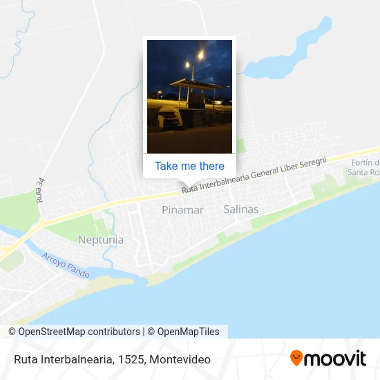 Ruta Interbalnearia, 1525 map