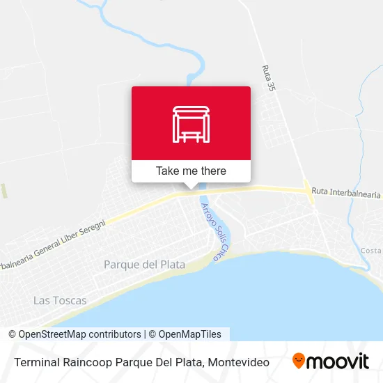 Mapa de Terminal Raincoop Parque Del Plata