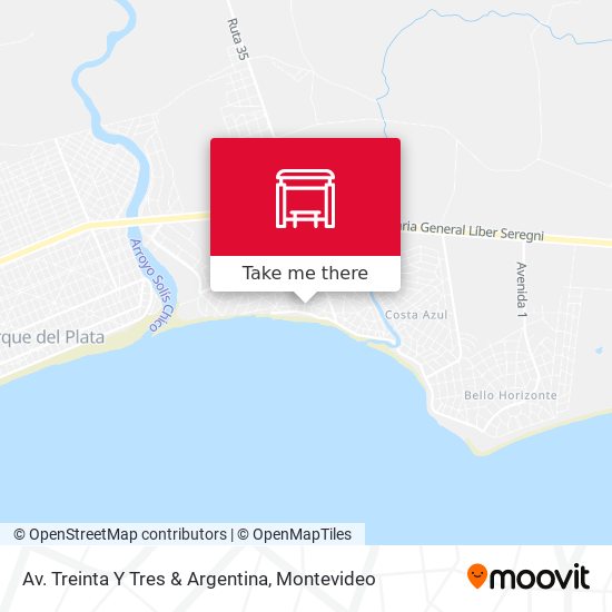 Av. Treinta Y Tres & Argentina map