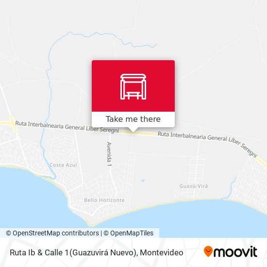 Mapa de Ruta Ib & Calle 1(Guazuvirá Nuevo)