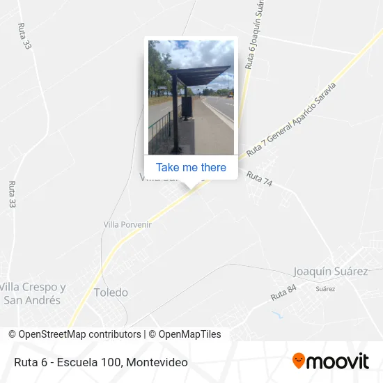 Ruta 6 - Escuela 100 map