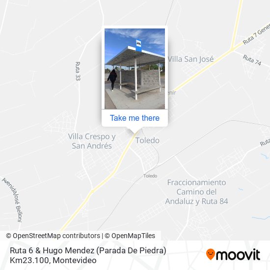 Ruta 6 & Hugo Mendez (Parada De Piedra) Km23.100 map