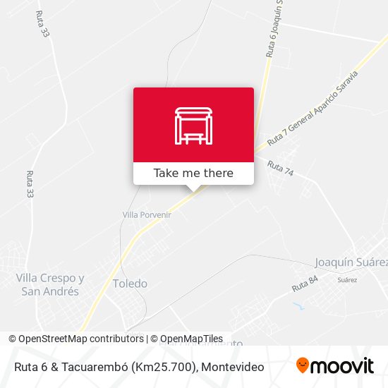 Ruta 6 & Tacuarembó (Km25.700) map